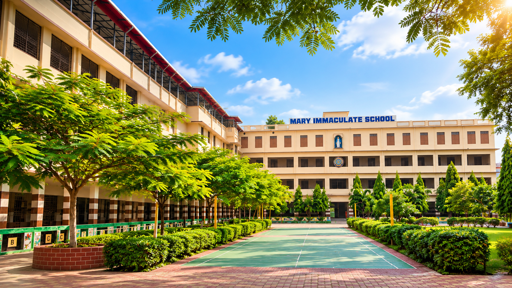 Mary Immaculate School courtyard
